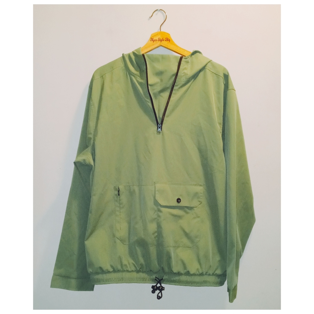 Vintage Elwood‎ Green Hoodie / Hoody with Front Zipper & Pockets NWOT